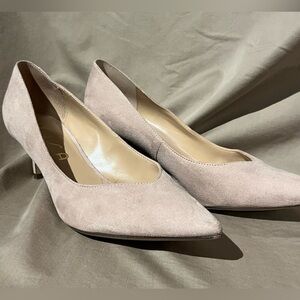 Classic Pink Suede Pumps